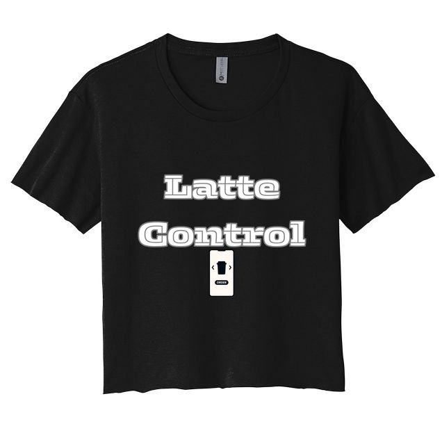 Funny Latte Enthusiasm Expresso Fan Graphic Crop Top