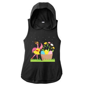 Flamingo Lover Easter Day Costume Cute Flamingo Graphic Great Gift Ladies PosiCharge Tri-Blend Wicking Draft Hoodie Tank