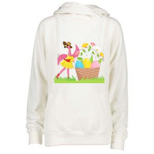 Flamingo Lover Easter Day Costume Cute Flamingo Graphic Great Gift Womens Funnel Neck Pullover Hood