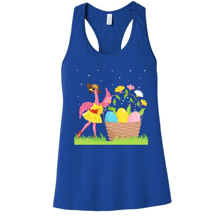 Flamingo Lover Easter Day Costume Cute Flamingo Graphic Great Gift Women's Racerback Tank