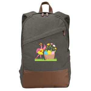 Flamingo Lover Easter Day Costume Cute Flamingo Graphic Great Gift Cotton Canvas Backpack