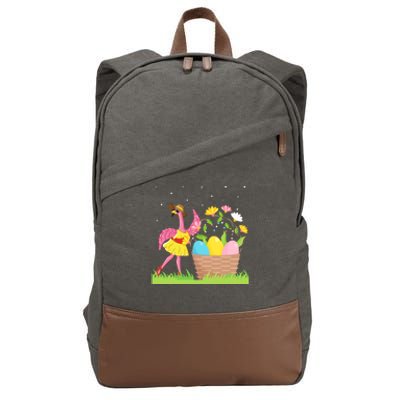 Flamingo Lover Easter Day Costume Cute Flamingo Graphic Great Gift Cotton Canvas Backpack