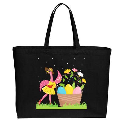 Flamingo Lover Easter Day Costume Cute Flamingo Graphic Great Gift Cotton Canvas Jumbo Tote