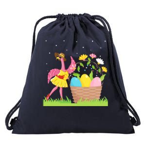 Flamingo Lover Easter Day Costume Cute Flamingo Graphic Great Gift Drawstring Bag