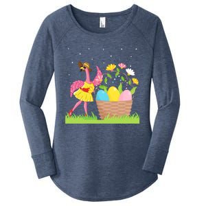 Flamingo Lover Easter Day Costume Cute Flamingo Graphic Great Gift Women's Perfect Tri Tunic Long Sleeve Shirt