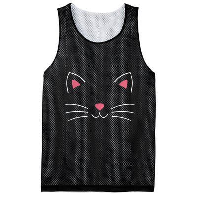 Funny Lazy Easy Cat Face Costume For Diy Halloween Party Mesh Reversible Basketball Jersey Tank