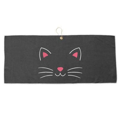 Funny Lazy Easy Cat Face Costume For Diy Halloween Party Large Microfiber Waffle Golf Towel