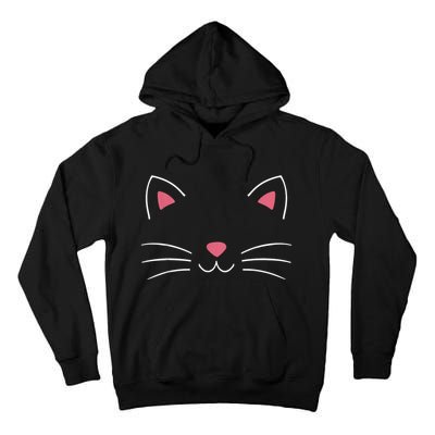 Funny Lazy Easy Cat Face Costume For Diy Halloween Party Tall Hoodie