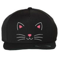 Funny Lazy Easy Cat Face Costume For Diy Halloween Party Wool Snapback Cap