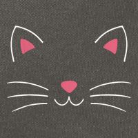 Funny Lazy Easy Cat Face Costume For Diy Halloween Party Cotton Canvas Backpack