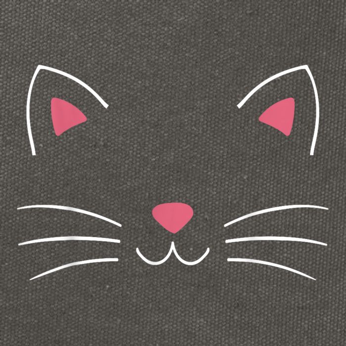 Funny Lazy Easy Cat Face Costume For Diy Halloween Party Cotton Canvas Backpack