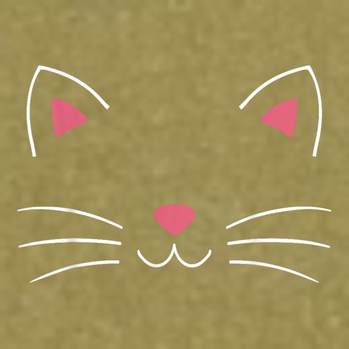 Funny Lazy Easy Cat Face Costume For Diy Halloween Party Garment-Dyed Women's Muscle Tee