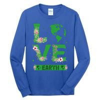 Floral Love Earth Day Love World Earth Day Awareness Gift Tall Long Sleeve T-Shirt