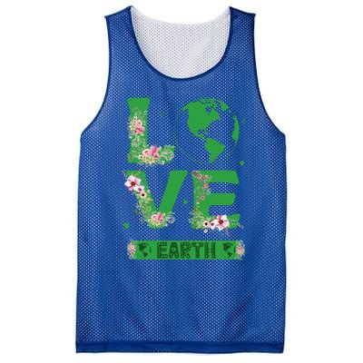 Floral Love Earth Day Love World Earth Day Awareness Gift Mesh Reversible Basketball Jersey Tank