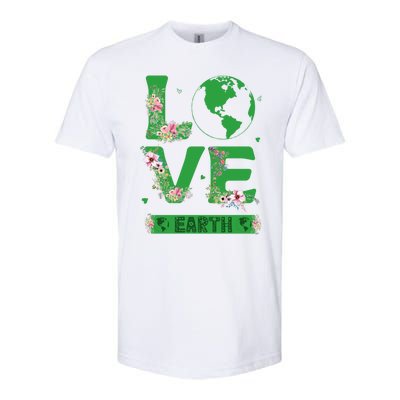 Floral Love Earth Day Love World Earth Day Awareness Gift Softstyle® CVC T-Shirt