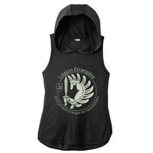 French L.E.G.I.O.N Etrangere Parachute Foreign Airborne Ladies PosiCharge Tri-Blend Wicking Draft Hoodie Tank