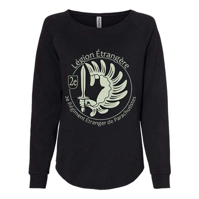 French L.E.G.I.O.N Etrangere Parachute Foreign Airborne Womens California Wash Sweatshirt