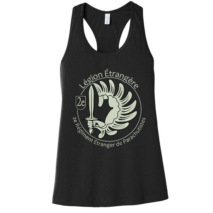 French L.E.G.I.O.N Etrangere Parachute Foreign Airborne Women's Racerback Tank