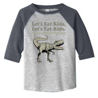 Funny Lets Eat Punctuation Saves Lives Grammar Toddler Fine Jersey T-Shirt