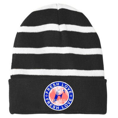 Fresh Love Essential Striped Beanie with Solid Band