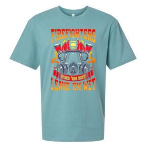 Firefighters Leave Em Wet! Gift Sueded Cloud Jersey T-Shirt