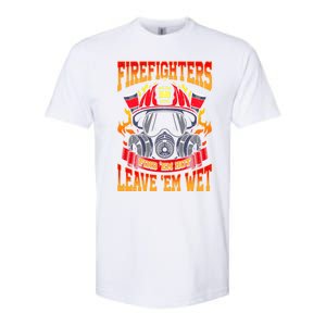 Firefighters Leave Em Wet! Gift Softstyle CVC T-Shirt