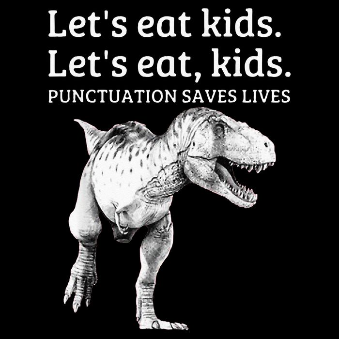 Funny Lets Eat Punctuation Saves Lives Grammar Apron