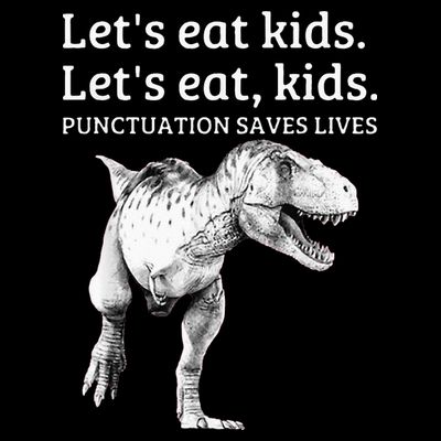 Funny Lets Eat Punctuation Saves Lives Grammar T-Shirt