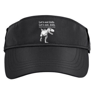 Funny Lets Eat Punctuation Saves Lives Grammar Adult Drive Performance Visor