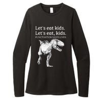 Funny Lets Eat Punctuation Saves Lives Grammar Womens CVC Long Sleeve Shirt