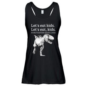 Funny Lets Eat Punctuation Saves Lives Grammar Ladies Essential Flowy Tank