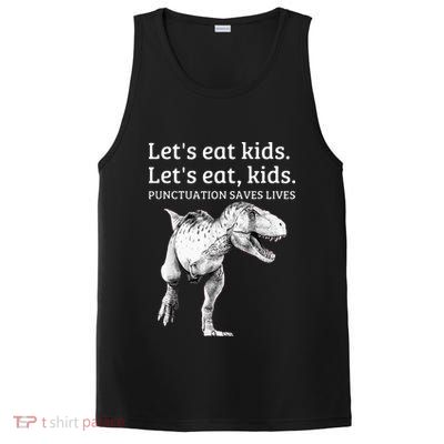 Funny Lets Eat Punctuation Saves Lives Grammar PosiCharge Competitor Tank