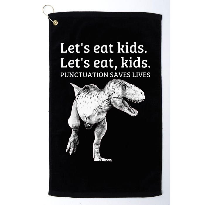 Funny Lets Eat Punctuation Saves Lives Grammar Golf Towel
