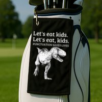 Funny Lets Eat Punctuation Saves Lives Grammar Golf Towel