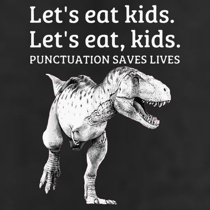 Funny Lets Eat Punctuation Saves Lives Grammar Golf Towel