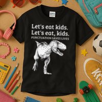 Funny Lets Eat Punctuation Saves Lives Grammar Kids T-Shirt