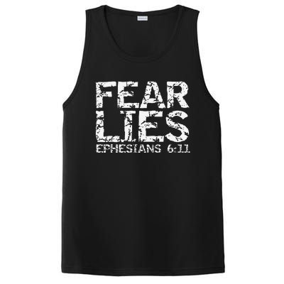 Fear Lies Ephesians 611 Armor Of God Saying Bible Verse PosiCharge Competitor Tank