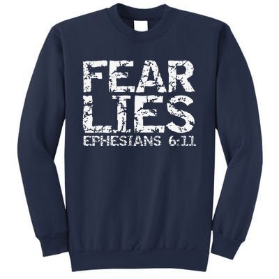 Fear Lies Ephesians 611 Armor Of God Saying Bible Verse Sweatshirt