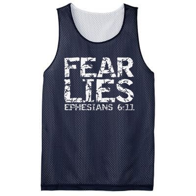 Fear Lies Ephesians 611 Armor Of God Saying Bible Verse Mesh Reversible Basketball Jersey Tank