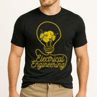 Flower Lightbulb Electrical Engineering Gift Cooling Performance Crew T-Shirt
