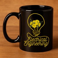 Flower Lightbulb Electrical Engineering Gift 11oz C Handle Ceramic Mug
