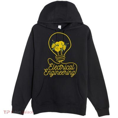 Flower Lightbulb Electrical Engineering Gift Premium Pullover Hoodie