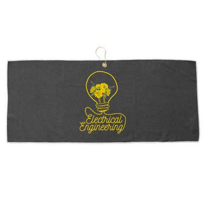 Flower Lightbulb Electrical Engineering Gift Large Microfiber Waffle Golf Towel