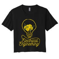 Flower Lightbulb Electrical Engineering Gift Women's Crop Top Tee