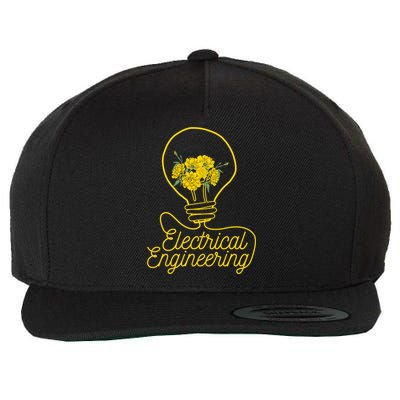 Flower Lightbulb Electrical Engineering Gift Wool Snapback Cap