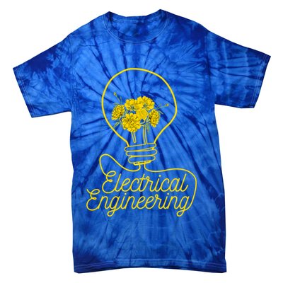 Flower Lightbulb Electrical Engineering Gift Tie-Dye T-Shirt