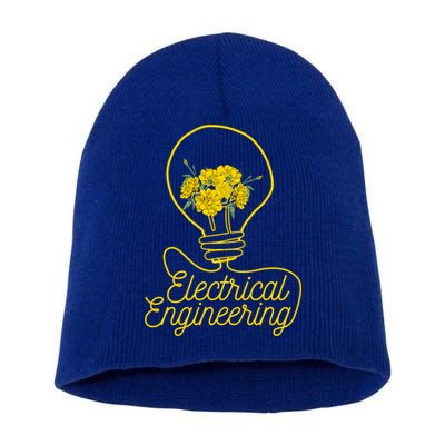 Flower Lightbulb Electrical Engineering Gift Short Acrylic Beanie