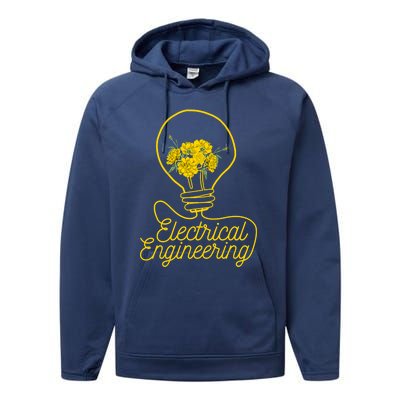 Flower Lightbulb Electrical Engineering Gift Performance Fleece Hoodie