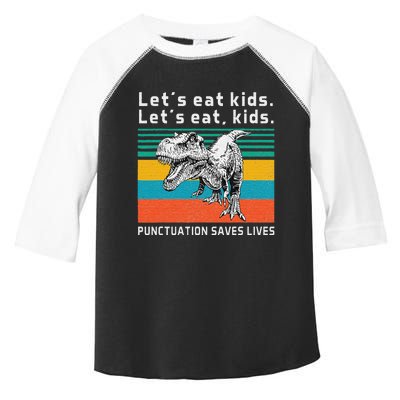 Funny Let's Eat  Punctuation Saves Lives Grammar Toddler Fine Jersey T-Shirt