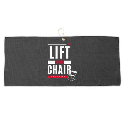 Funny Lift Every Chair And Swing Large Microfiber Waffle Golf Towel